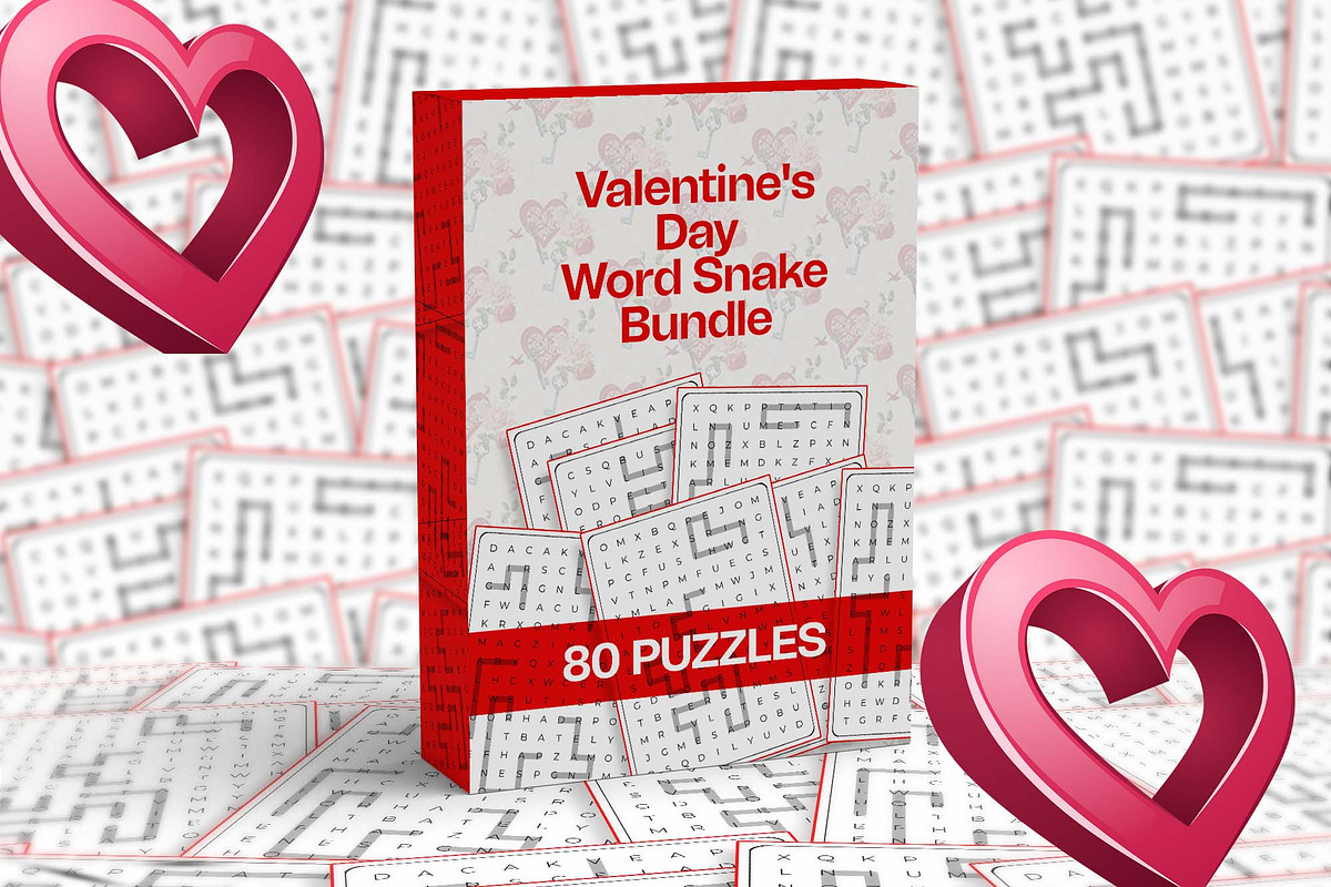 Valentines Day Word Snake Bundle, a Print Template by Graphic Template (Photo 2 of 2)