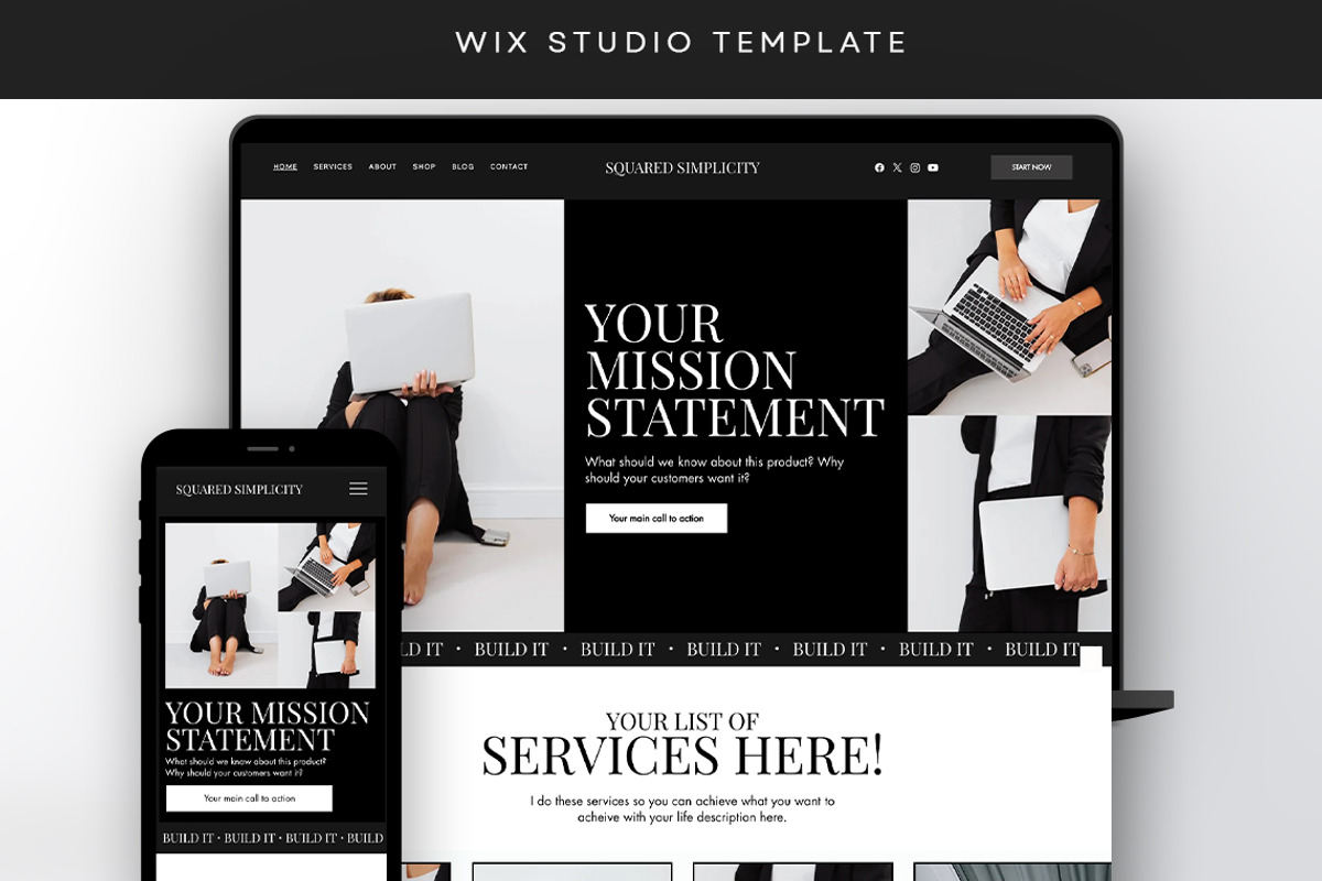 Wix Consulting Website Template, a Wix Template by Template Twist Shop (Photo 1 of 10)