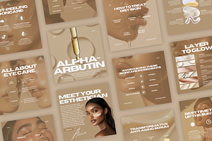 Beige Skin Care Instagram Templates
