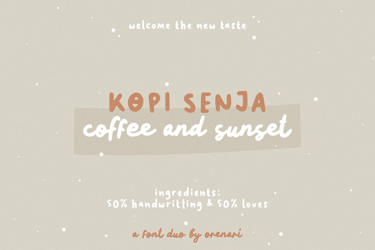 Kopi Senja Font Duo, a Font by Orenari (Photo 1 of 18)
