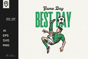 Bicycle Kick Soccer Player T-Shirt, a Sport Illustration by shaondesigns (Thumbnail 1 of 6)