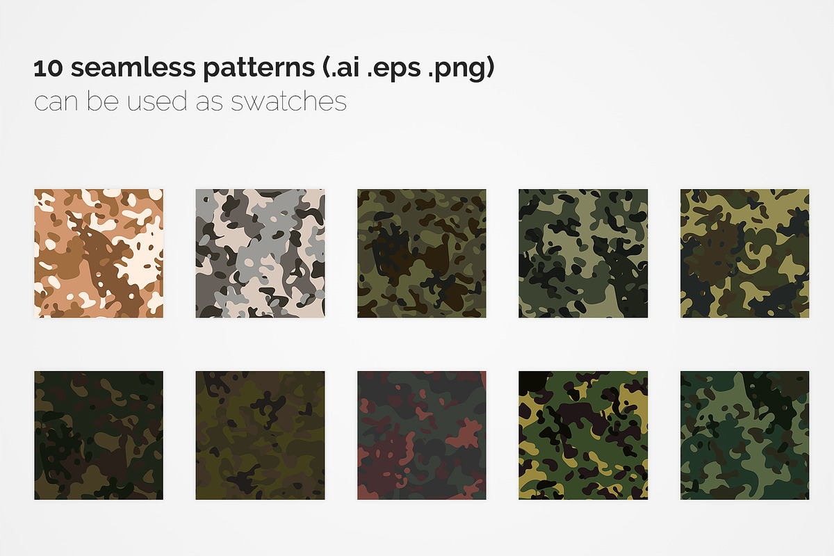 Russia Flecktarn Camouflage Patterns, a Pattern Graphic by 3Y_Design (Photo 2 of 6)