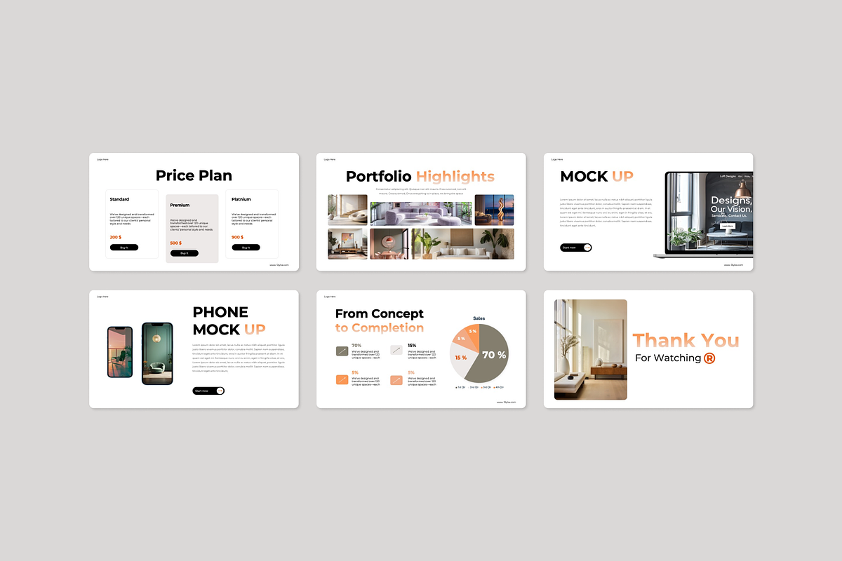 Home Interior  PowerPoint Template, a Presentation Template by Premast (Photo 4 of 4)