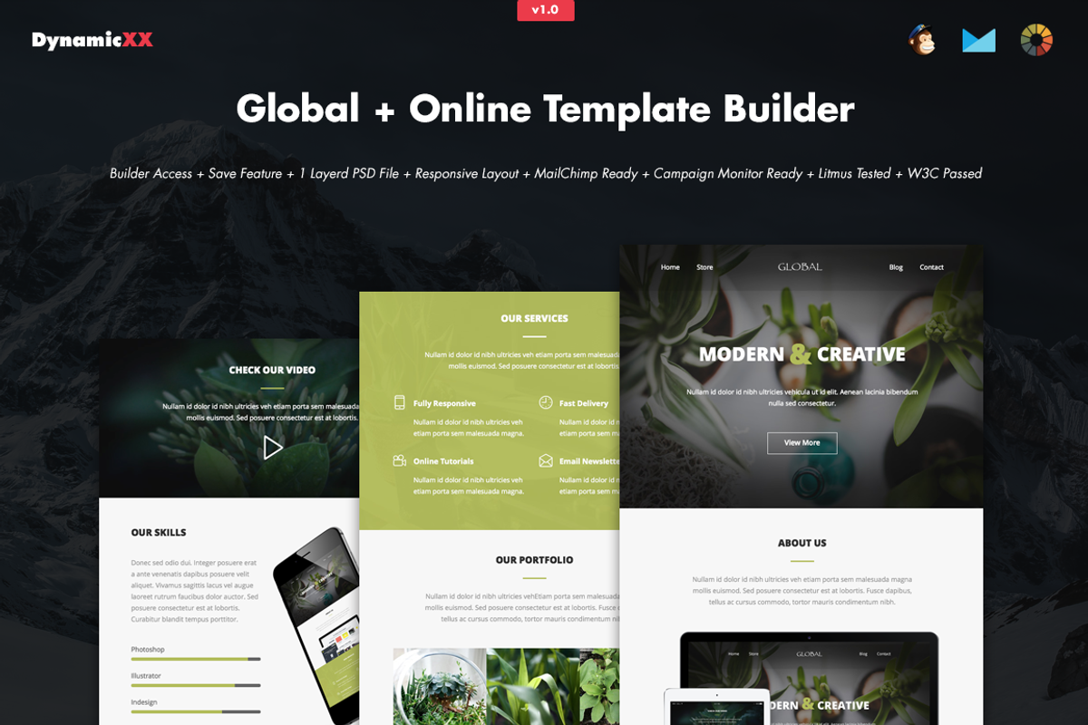 Global + Online Template Builder, an Email Template by DynamicXX (Photo 1 of 2)