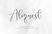 Aliquest Script Font, a Script Font by Sronstudio (Thumbnail 1 of 7)