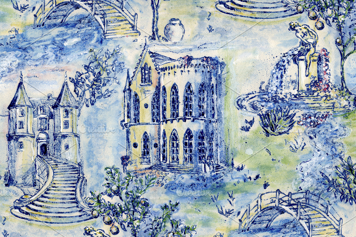 Fantasy Castle pattern, a Pattern Graphic by YvY (Photo 1 of 4)