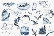 Hand-Painted Fantasy Clipart Set, a Decorative Illustration by ArtCreationsDesign (Thumbnail 5 of 5)