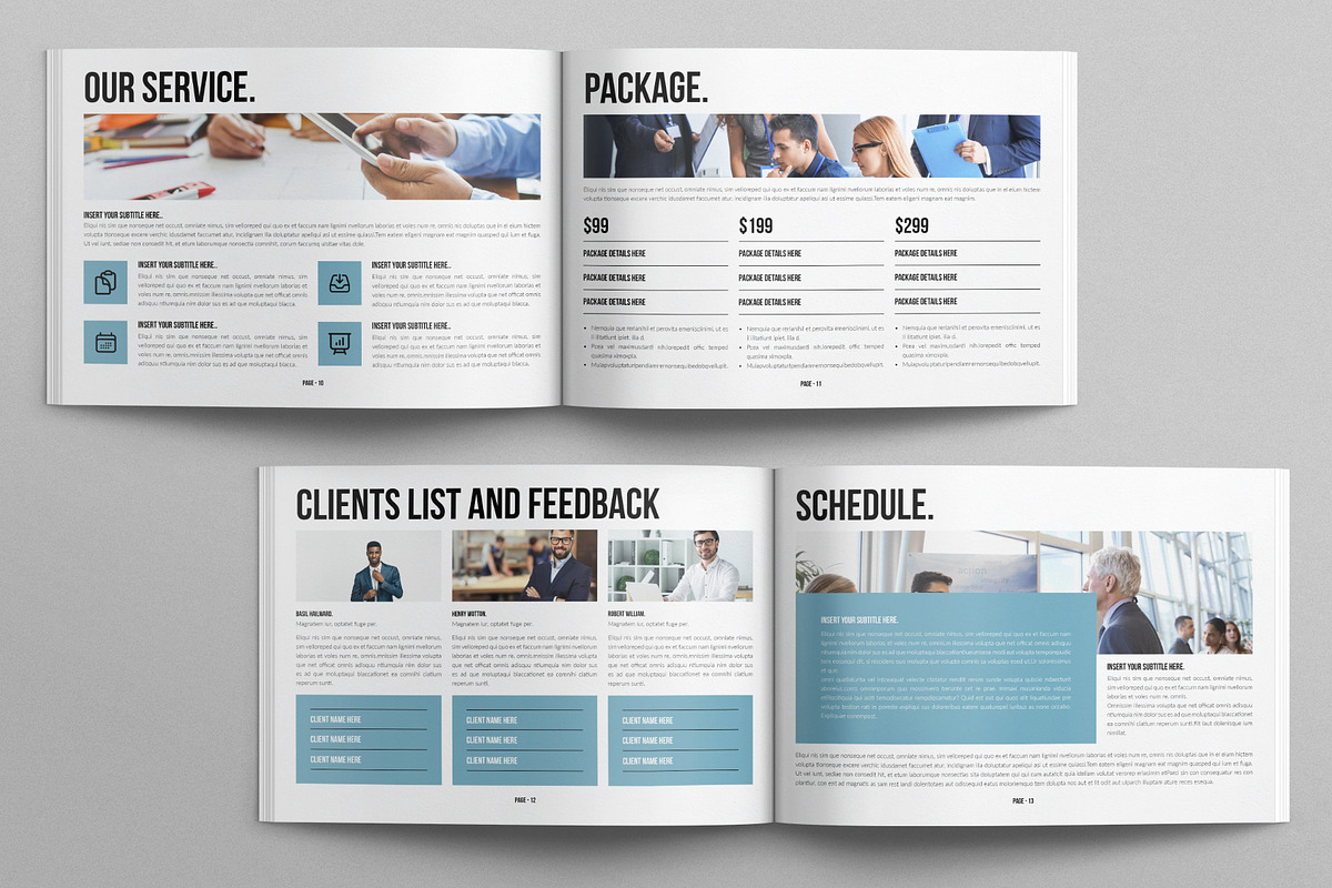 Business Proposal Template Landscape, a Brochure Template by E-Type (Photo 5 of 7)