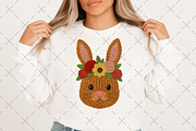 Yarn Bunny Face with Flower Crown, an Illustration by Craft Nest (Thumbnail 2 of 6)