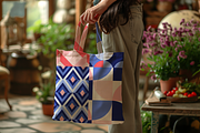 Hand Tote Bag Mockup B03, an Advertising Mockup by Northern Kraft (Thumbnail 7 of 8)