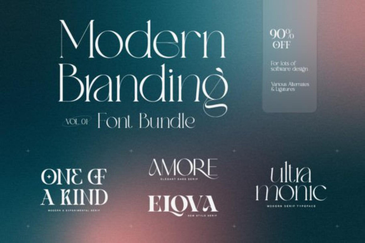 Modern Branding Bundle Premium Font, a Script Font by Akrinity Digital (Photo 1 of 6)