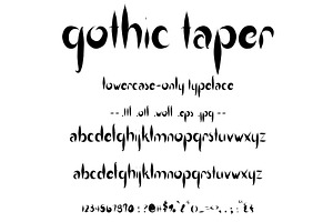 Font Gothic Taper Old World Stylish