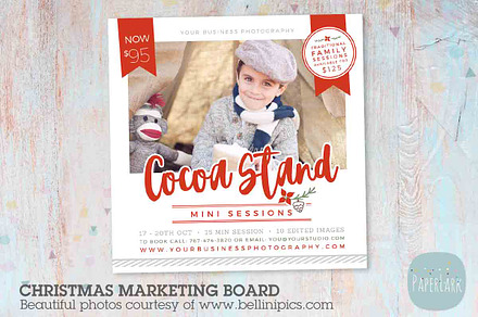 IC041 Cocoa Stand Marketing Board, a Flyer Template by Paper Lark