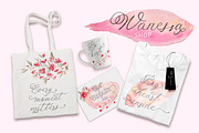 Schönheit font & watercolors., a Script Font by Red Ink (Thumbnail 5 of 10)