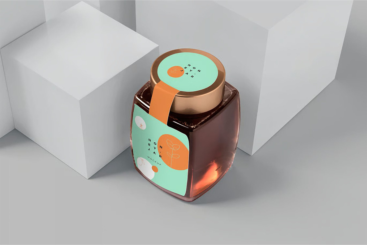 Honey Jar Mockups, a Product Mockup by megostudi0 (Photo 3 of 8)