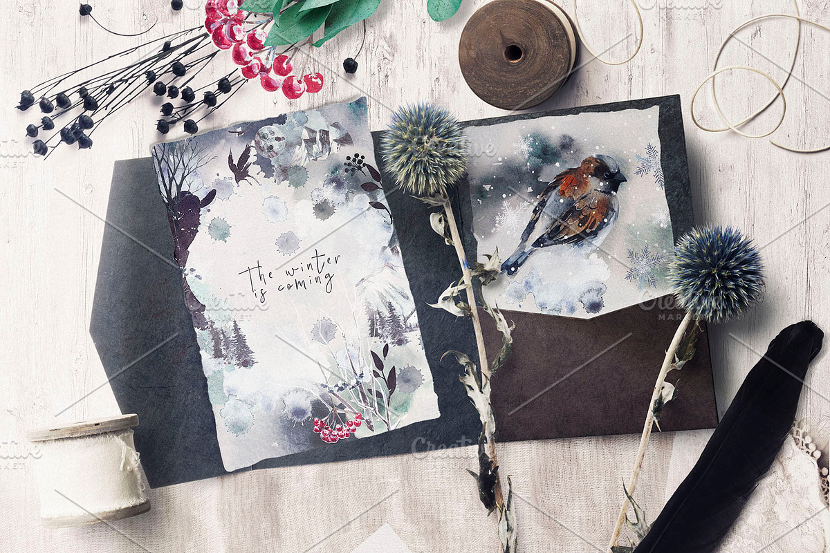 Winter fall bundle. all in 1, an Animal Illustration by Alisa Mikibith Art (Photo 17 of 30)