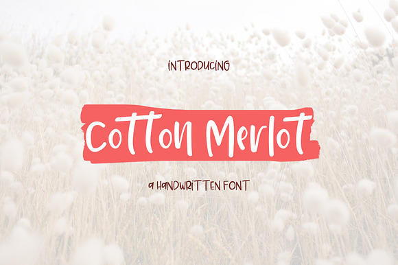 Cotton Merlot - a handwritten font preview 8