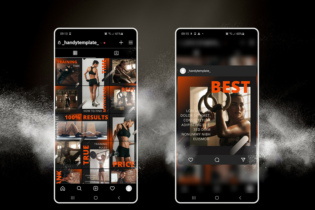 Fitness instagram puzzle template, a Social Media Template by Handy Template (Photo 8 of 8)