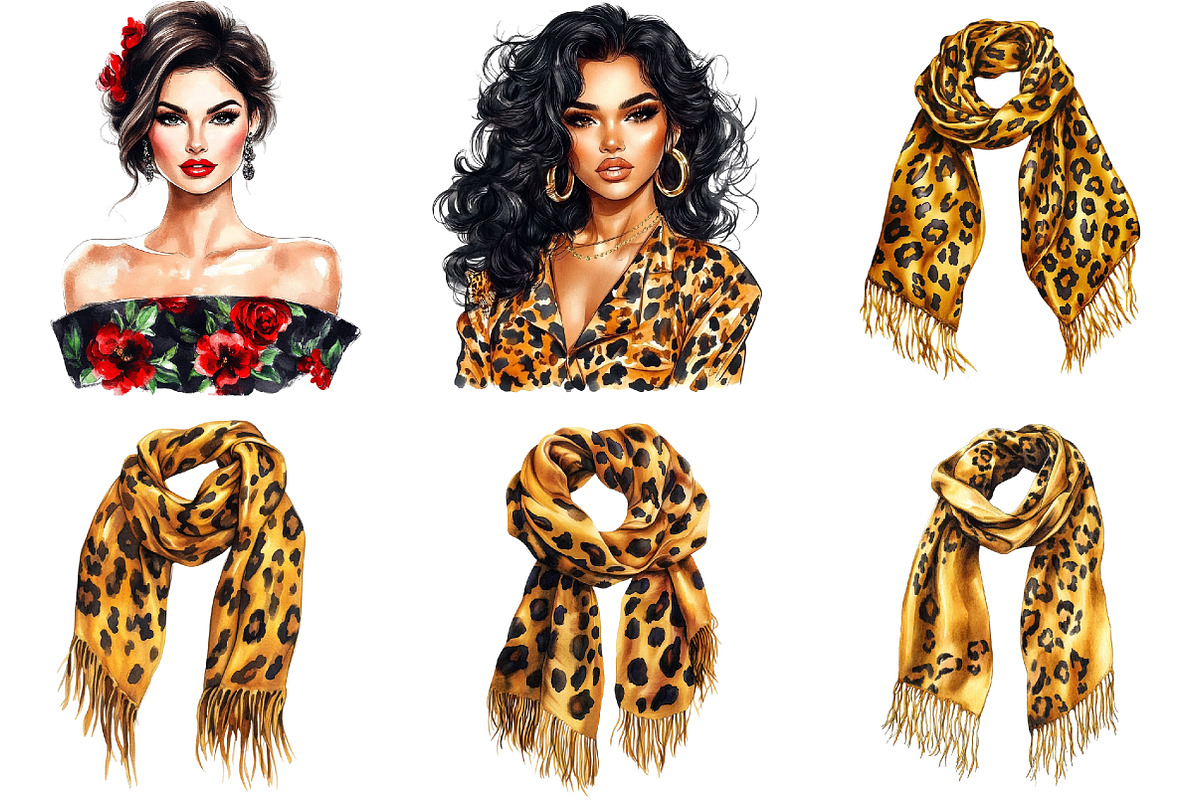 Black Woman Fashion Watercolor, a Seasonal Illustration by CitraGraphics (Photo 2 of 5)