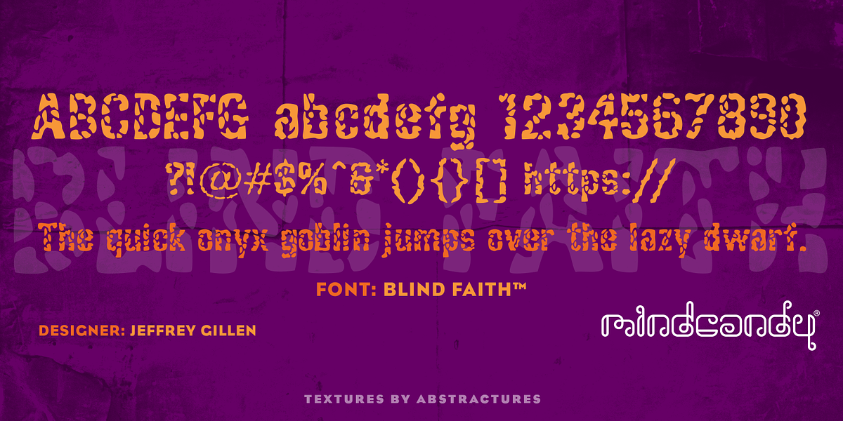 Blind Faith™, a Font by MINDCANDY