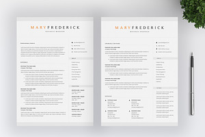 Elegant Resume Template / 4 Pages