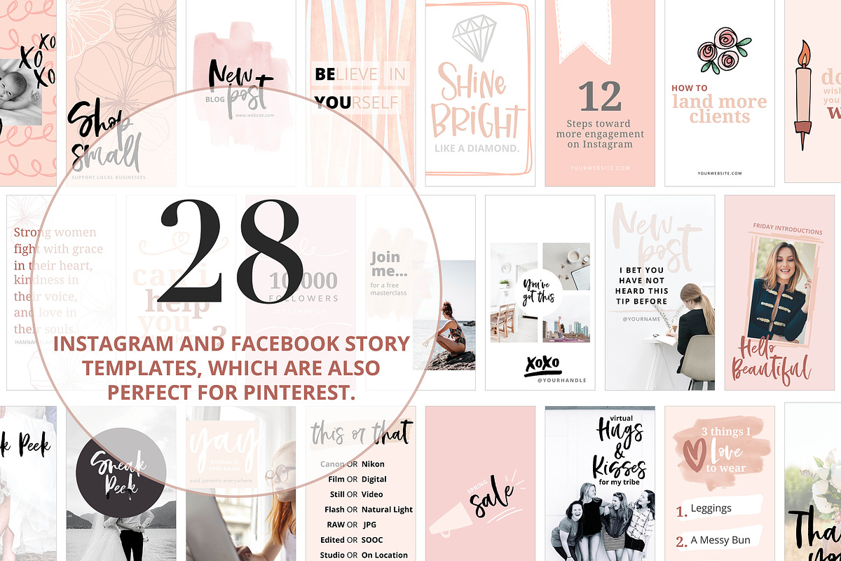 Canva Template Blush Bundle, a Social Media Template by Nancy Ingersoll (Photo 5 of 8)