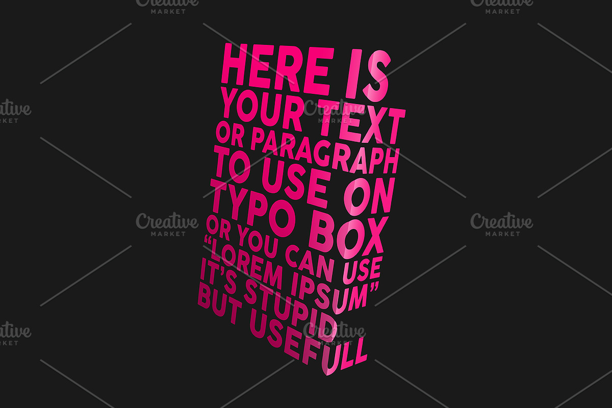 3D Typography PSD Mockup, a Print Template by Sinlatown (Photo 4 of 9)