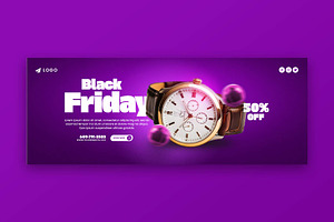 Black Friday Sale Facebook Cover, a Social Media Template by Saman Osama