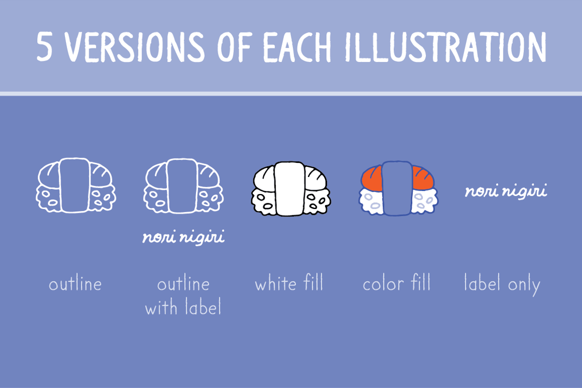 Foodie Illustration Pack, a Food Illustration by Might Could Studios (Photo 2 of 11)