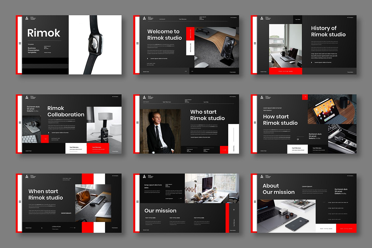 Rimok - Business Google Slide, a Presentation Template by Dens Creative Studio (Photo 2 of 6)