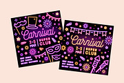 Carnival party posters set, a Decorative Illustration by Good Studio (Thumbnail 8 of 9)