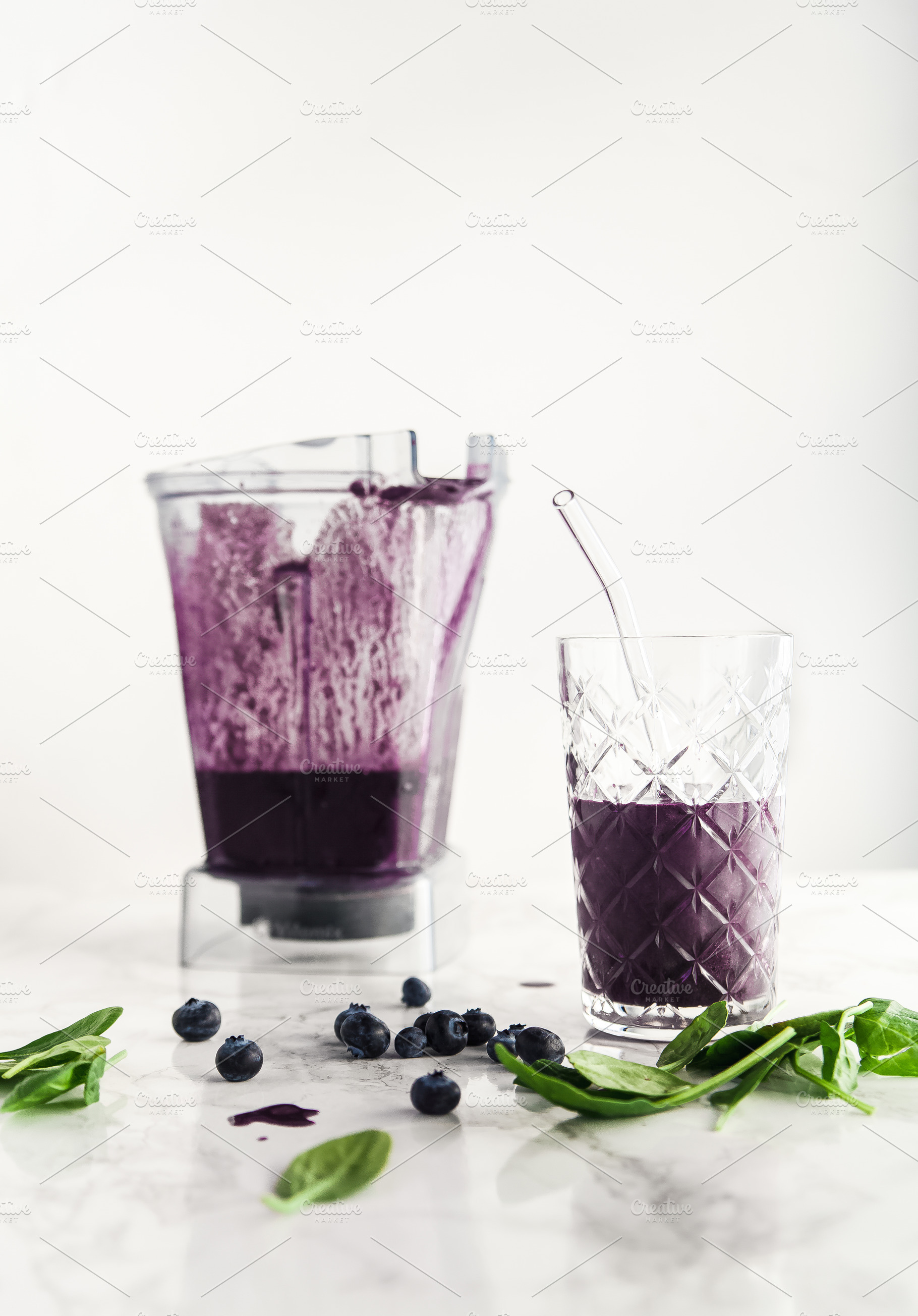 blueberry smoothie with blender, a Food & Drink Photo by Brand Spanking You