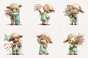 Whimsical Spring Sheep Clipart, an Illustration by CreationArt (Thumbnail 5 of 7)