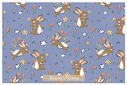 Spring Bunny Seamless Patterns, an Illustration by Johanna V. Creative (Thumbnail 7 of 7)