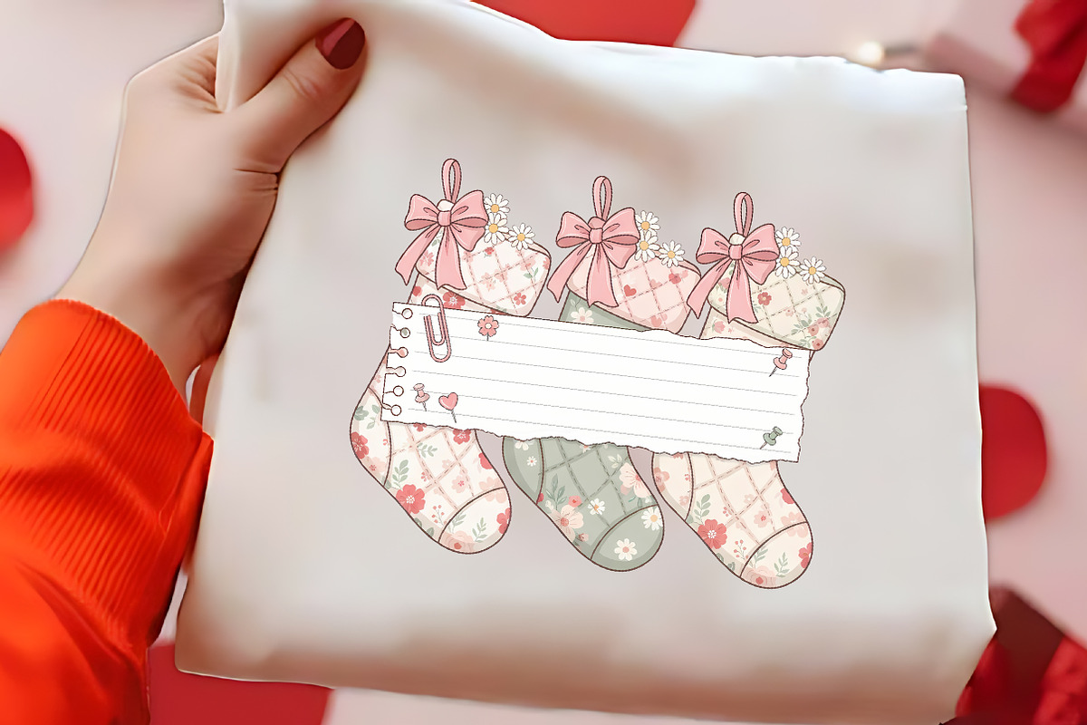 Custom Name Christmas Stockings PNG, a Seasonal Illustration by CrexoraLab (Photo 2 of 4)