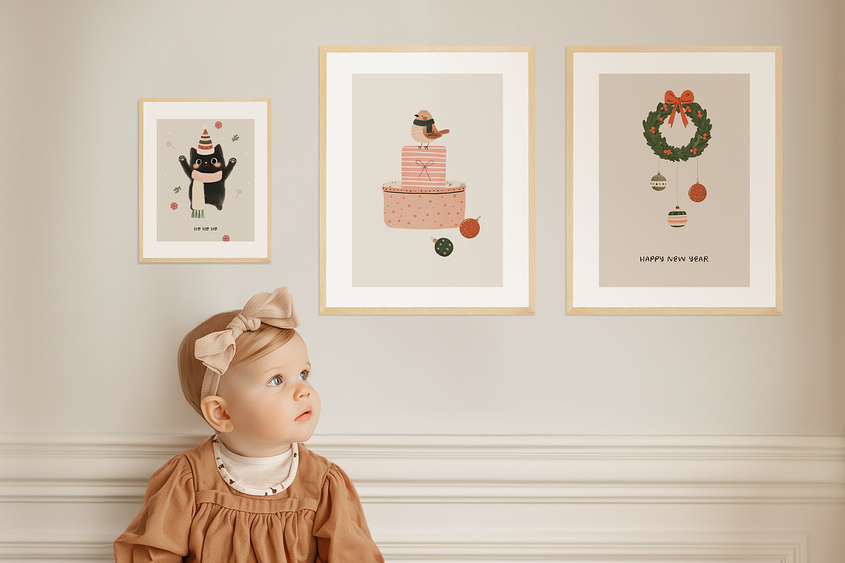 Christmas Curious Cats Collection, a Seasonal Illustration by Muse Artist (Photo 8 of 13)