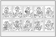Dinosaur Doing Jobs Coloring Pages, an Animal Illustration by Lamia Emad (Thumbnail 3 of 5)