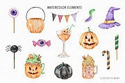 Watercolor Halloween Candy Clipart, a Food Illustration by SvetaArtStore (Thumbnail 6 of 9)