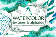 Watercolor Textures and Alphabet, an Object Graphic by Free-PSD-Templates (Thumbnail 1 of 4)