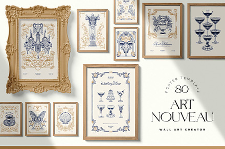 Art Nouveau | Wall Art Collection, an Object Graphic by Leleka.Store