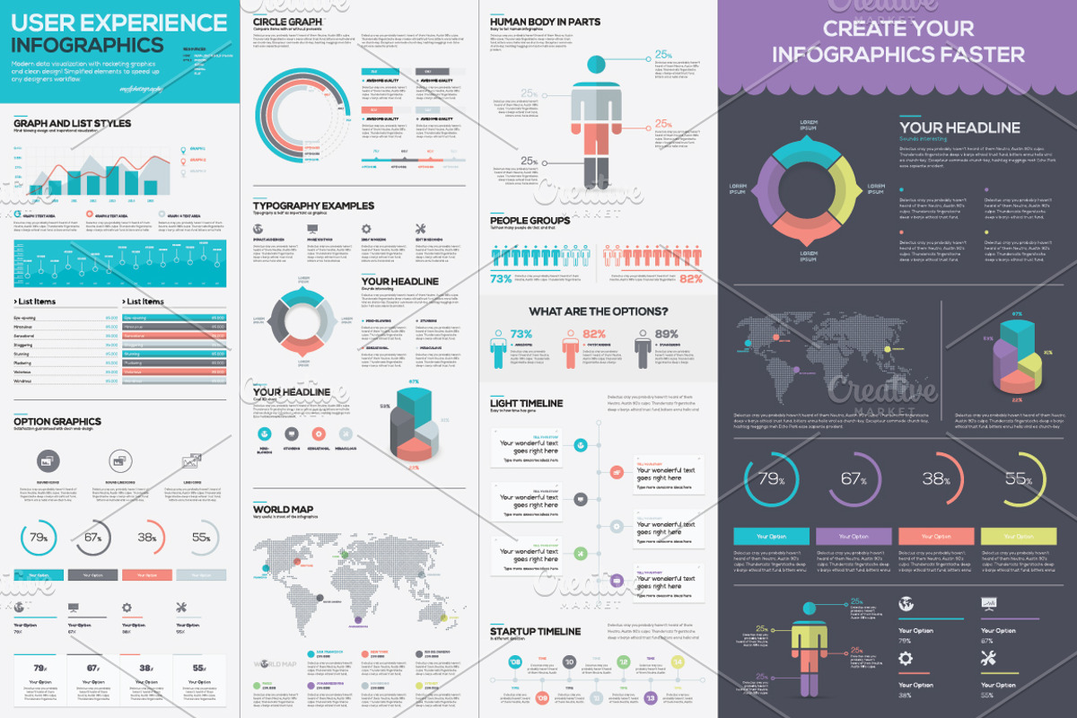 Infographic Template Vector Kit, a Work Illustration by Infographic Template Shop