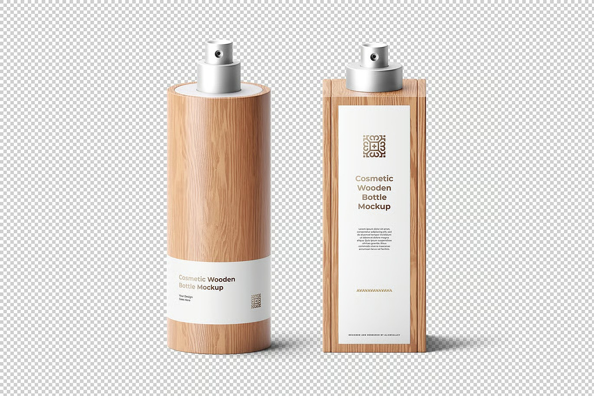 Cosmetic Wood Bottles Mockup, a Product Mockup by zpackcreative (Photo 3 of 4)