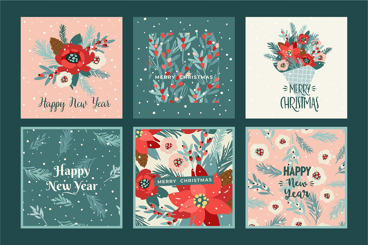 Merry Christmas Cards, a Decorative Illustration by Nadia Grapes (Photo 4 of 8)