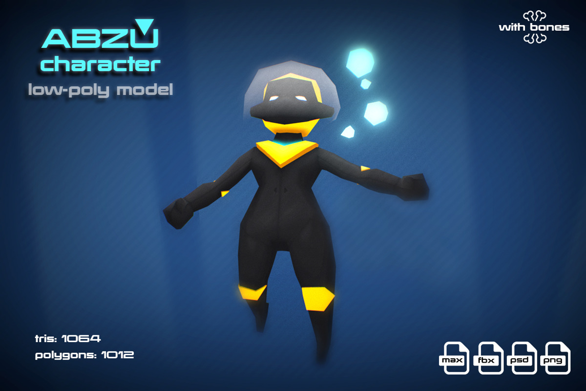 ABZU character, a Characters & Person 3D Model by stallfish's art store (Photo 2 of 2)