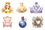 Princess Clipart, an Illustration by CreationArt (Thumbnail 2 of 5)