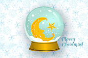 Christmas Snow Globes Vector Set, a Decorative Illustration by land art (Thumbnail 2 of 6)