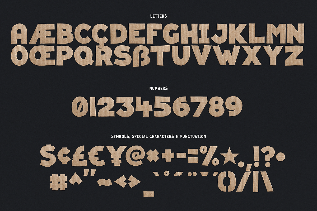 Cut Out Cardboard Letters, an Object Graphic by Mint Pixels (Photo 3 of 6)