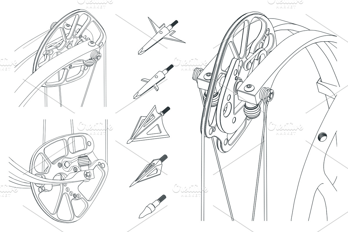 Compound Hunting Bow Set, a Sport Illustration by Blacklight (Photo 6 of 8)