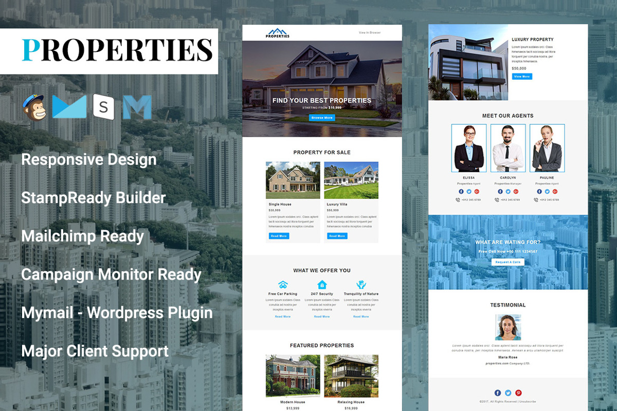 Properties - Responsive Email, an Email Template by Pennyblack Templates