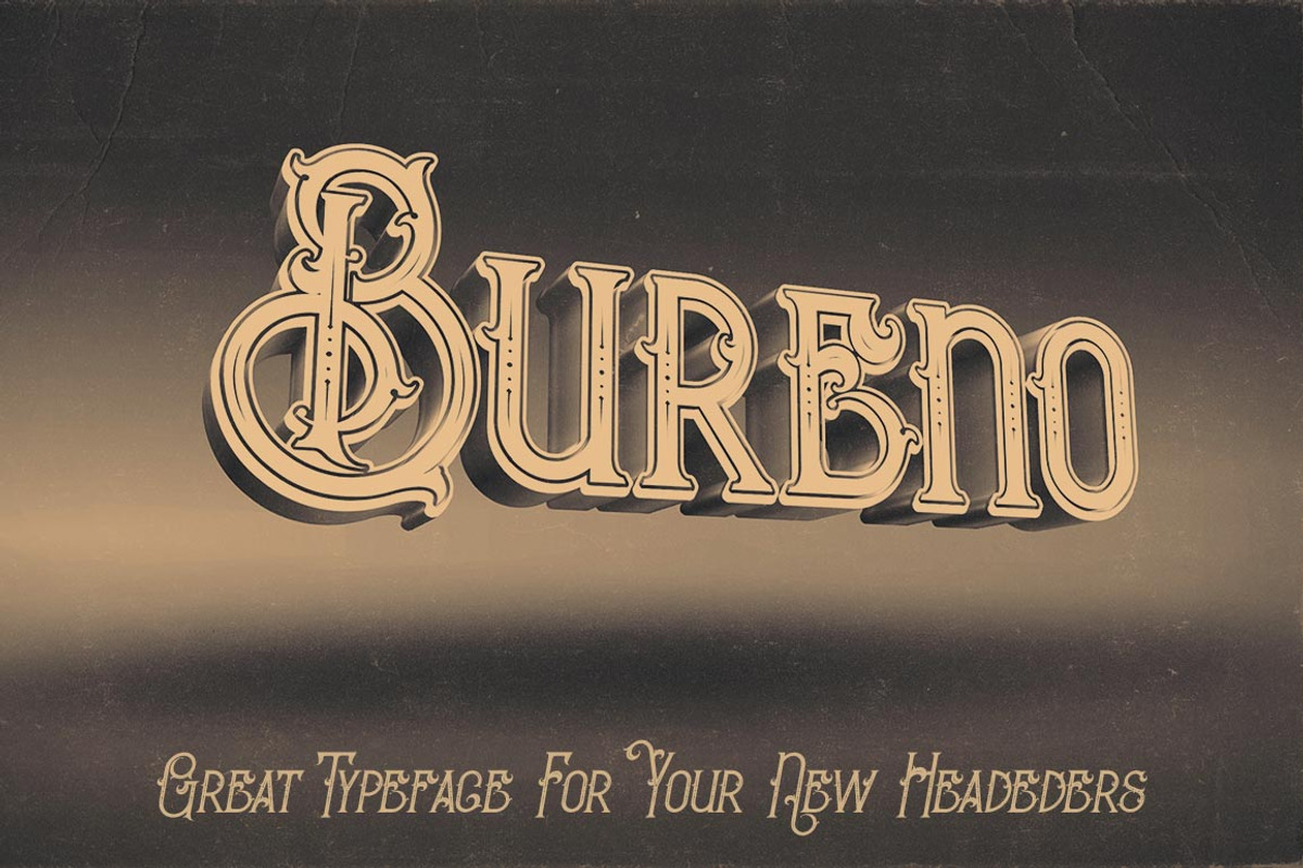 Bureno - Decorative Font, a Font by Cruzine (Photo 4 of 7)